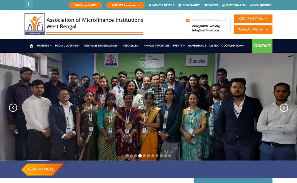 AMFI West Bengal website screenshot