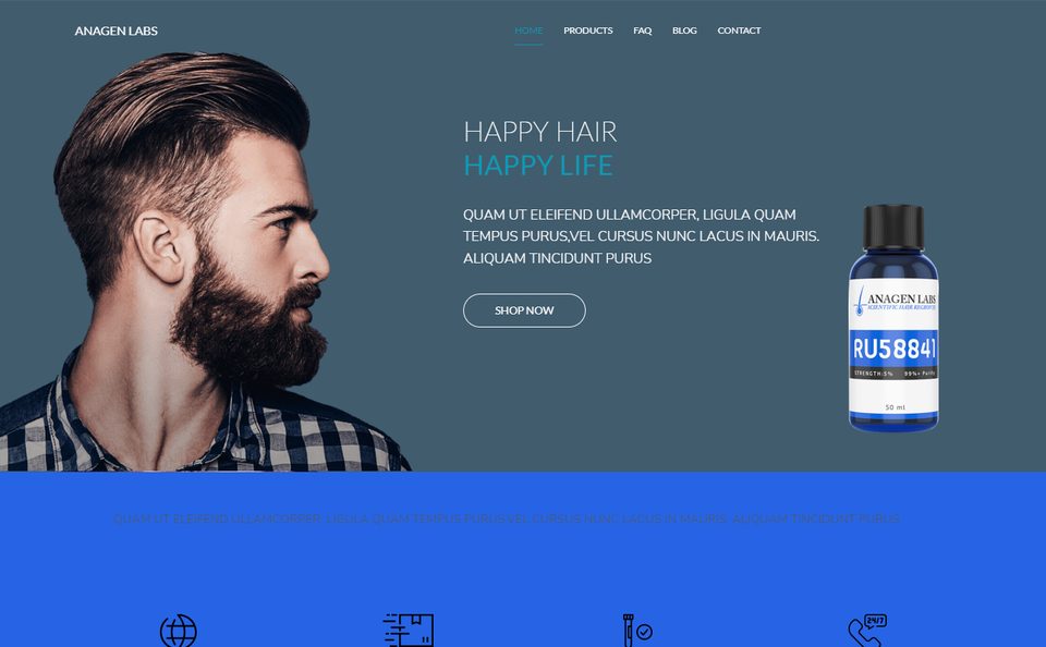 Anagen Labs website screenshot