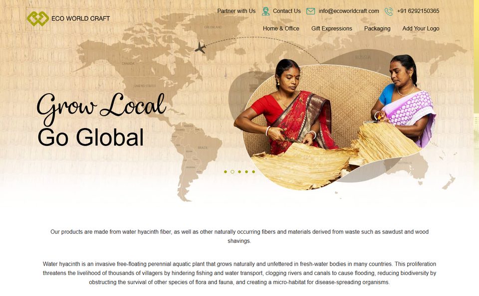 Eco World Craft website screenshot