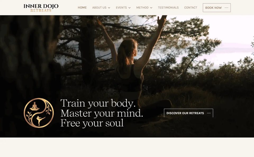 Inner Dojo website screenshot
