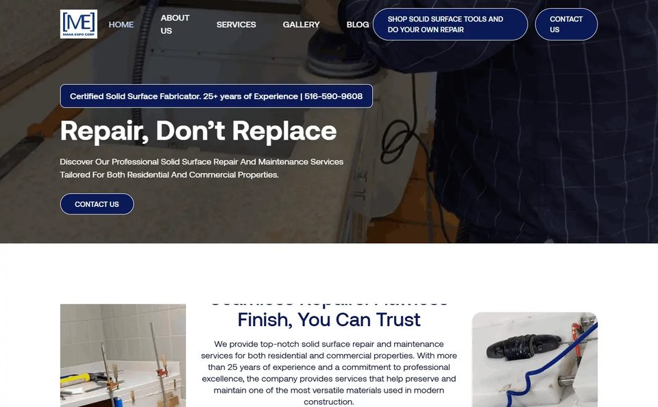 Maha Expo Surfaces website screenshot