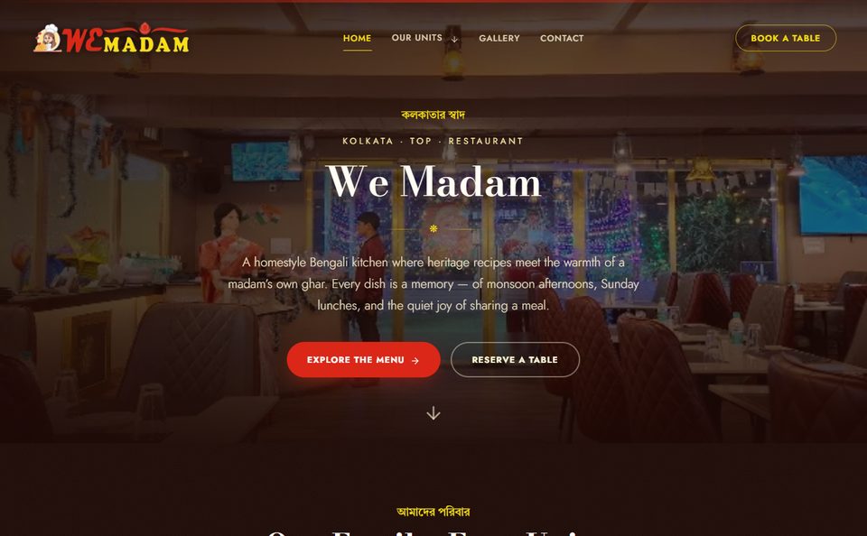 We Madam website screenshot
